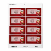 Kerstavond cartoon etiket (Full Sheet)