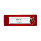 Kerstavond cartoon etiket (Voorkant)