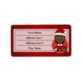 Kerstavond cartoon etiket (Voorkant)