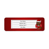 Kerstavond cartoon etiket (Voorkant)