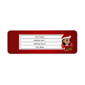 Kerstavond cartoon etiket (Voorkant)