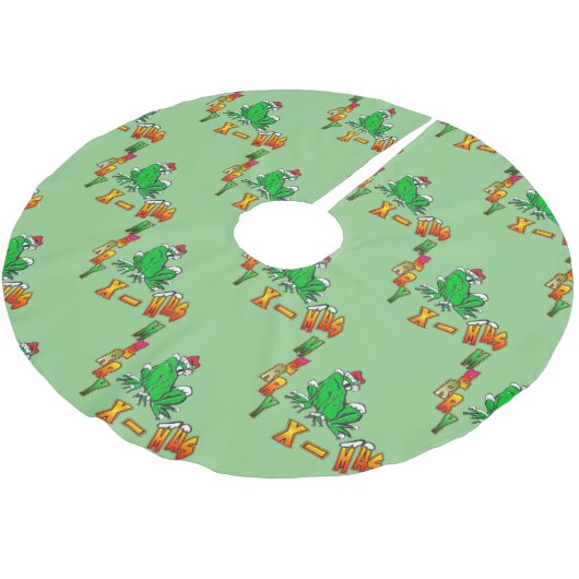 Kerstavond Cartoon Kikkerkboor Kerstboom Rok (Gekanteld)