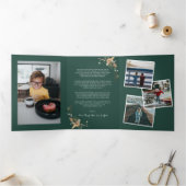 Kerstavond Citrus Botanical Florals | 7 Foto Drieluik Uitnodiging (Binnen)