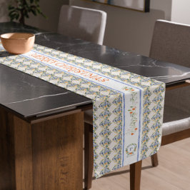 Kerstavond Citrus Botanical Florals | Monogram Korte Tafelloper