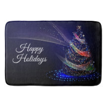 Kerstavond Colorful Tree Navy Blue Rustic