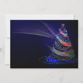 Kerstavond Colorful Tree Navy Blue Rustic Kaart (Achterkant)
