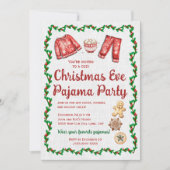 Kerstavond Cookies Hot Cocoa Pyjama Party Kaart (Voorkant)