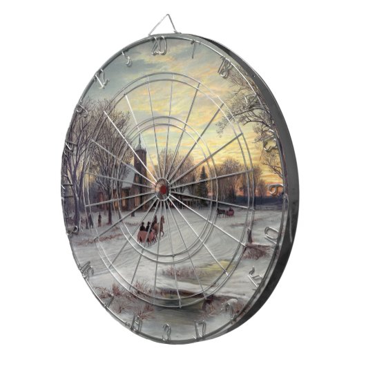 kerstavond dartbord (Voorkant Rechts)