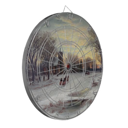 kerstavond dartbord (Voorkant Links)