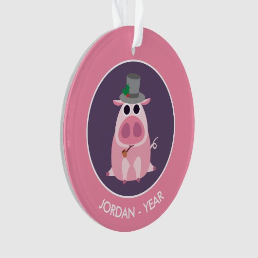 Kerstavond de Varkens Ornament (voorkant)