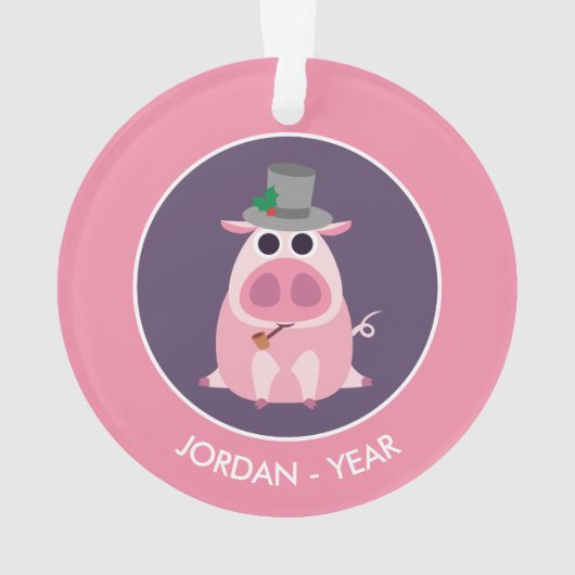 Kerstavond de Varkens Ornament (achterkant)