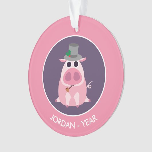 Kerstavond de Varkens Ornament (voorkant)