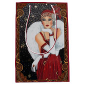  kerstavond deco Woman Medium Cadeauzakje (Voorkant)