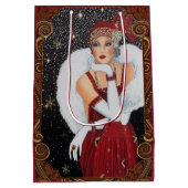  kerstavond deco Woman Medium Cadeauzakje (Achterkant)