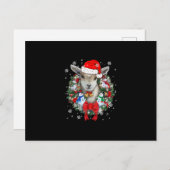 Kerstavond decoratie van geit aankondigingskaart (Voorkant / Achterkant)