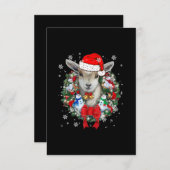 Kerstavond decoratie van geit RSVP kaartje (Voorkant / Achterkant)