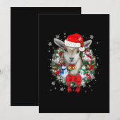 Kerstavond decoratie van geit save the date (Voorkant / Achterkant)