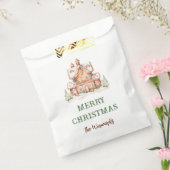 Kerstavond decorteren in het ontbijt bedankzakje (Gezegeld)