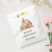 Kerstavond decorteren in het ontbijt bedankzakje (Gezegeld)