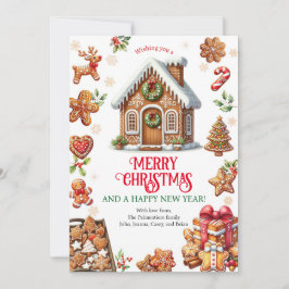 Kerstavond decorteren in het ontbijt feestdagenkaart