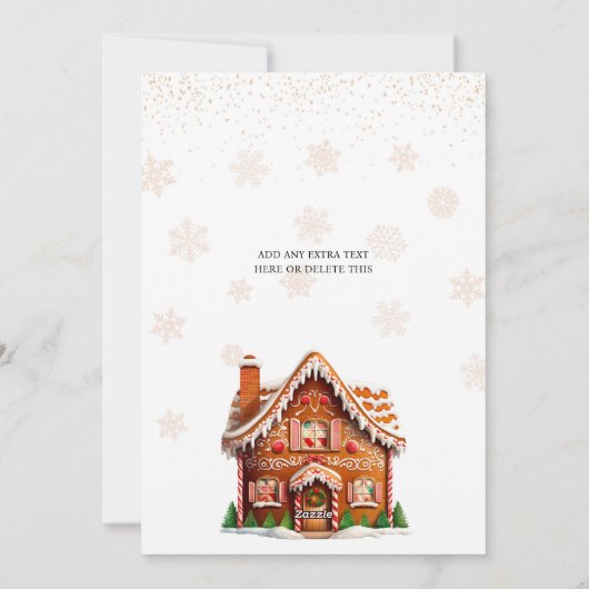 Kerstavond decorteren in het ontbijt feestdagenkaart (Achterkant)