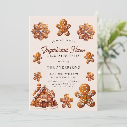 Kerstavond decorteren in het ontbijt kaart (Staand voorkant)