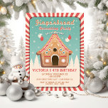 Kerstavond decorteren in het ontbijt kaart<br><div class="desc">Zoet als kan zijn,  Kerst Gingerbread House Cookie Decoreren Verjaardagsfeestuitnodigingen. Kan worden gewijzigd in Baby shower of andere thema's.</div>