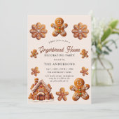 Kerstavond decorteren in het ontbijt kaart (Staand voorkant)