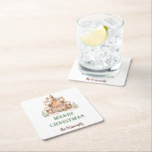 Kerstavond decorteren in het ontbijt kartonnen onderzetters (Insitu)