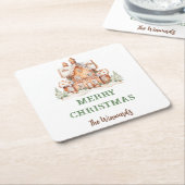 Kerstavond decorteren in het ontbijt kartonnen onderzetters (Schuin)