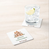 Kerstavond decorteren in het ontbijt kartonnen onderzetters (Insitu)