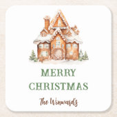 Kerstavond decorteren in het ontbijt kartonnen onderzetters (Voorkant)