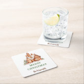 Kerstavond decorteren in het ontbijt kartonnen onderzetters (Insitu)