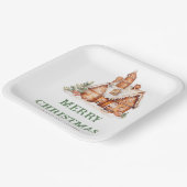 Kerstavond decorteren in het ontbijt papieren bordje (Gebogen)