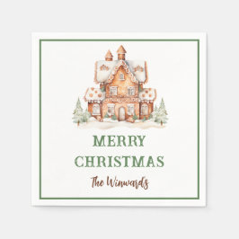 Kerstavond decorteren in het ontbijt servet