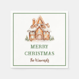 Kerstavond decorteren in het ontbijt servet