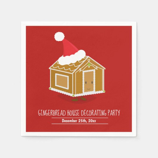 Kerstavond decorteren in het ontbijt servet (Voorkant)