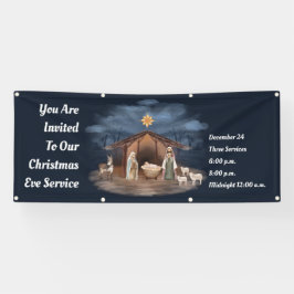 Kerstavond dienst Geboorte Christelijke Kerk Spandoek