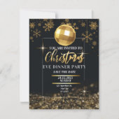 Kerstavond Dinner Party uitnodiging Kaart (Voorkant)