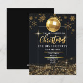 Kerstavond Dinner Party uitnodiging Kaart (Voorkant / Achterkant)
