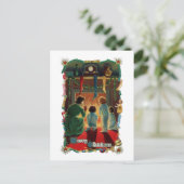 Kerstavond door de Brand Feestdagenkaart (Staand voorkant)