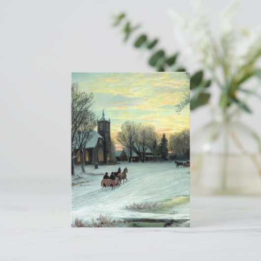 Kerstavond door W.C. Bauer van Feestdagenkaart (Staand voorkant)