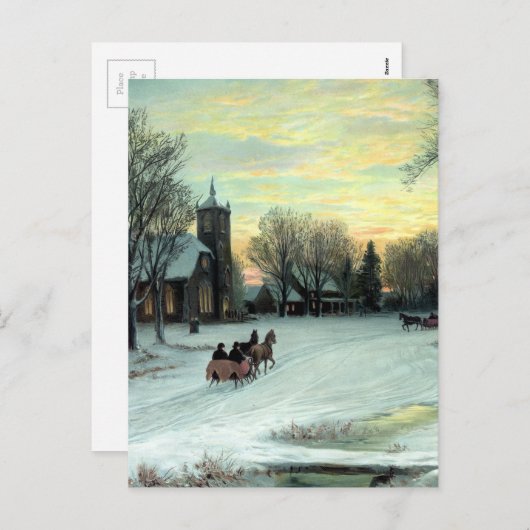 Kerstavond door W.C. Bauer van Feestdagenkaart (Voorkant / Achterkant)