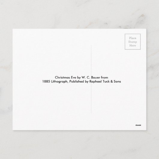 Kerstavond door W.C. Bauer van Feestdagenkaart (Achterkant)