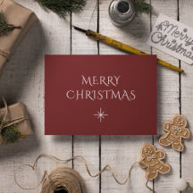 Kerstavond Elegant Snowflake Simple Red