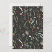 Kerstavond elegant waterverf botanische florale feestdagenkaart (Achterkant)