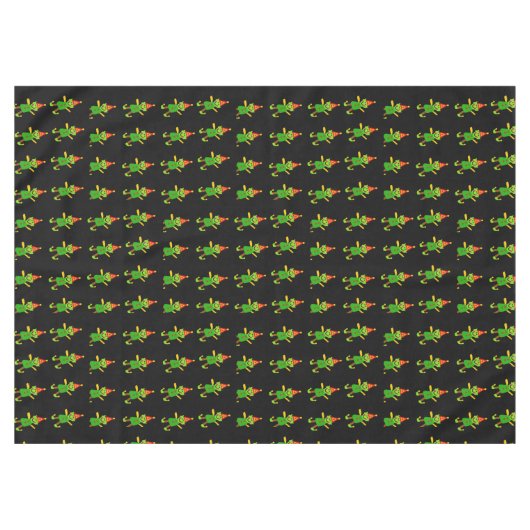 Kerstavond, Elf Black Tablecloth Tafelkleed (Voorkant (Horizontaal))
