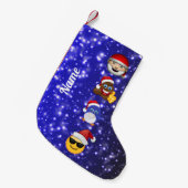 Kerstavond Emoji Festive Stockings Kleine Kerstsok (Voorkant (Hangend))