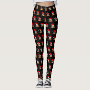 Kerstavond emoji-patroon leggings
