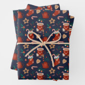 Kerstavond en -behandelingen inpakpapier vel (In situ)